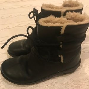 Leather and Shearling Ugg Boots